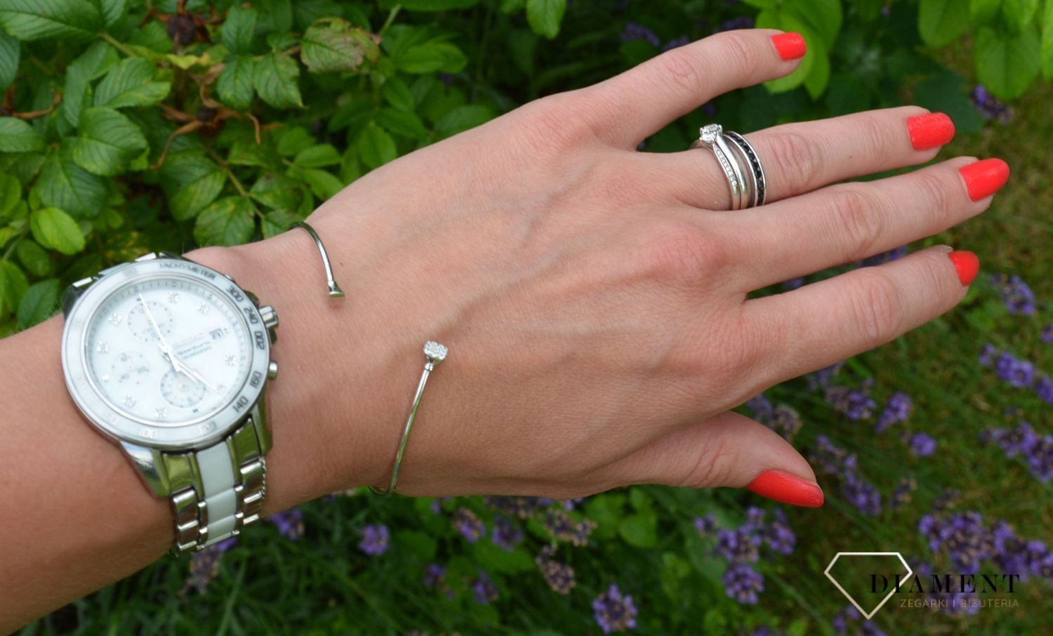 Bransoletka srebrna kwadracik z cyrkonią  ✓Sztywne bransoletki ✓ Srebrne bransoletki w sklepie zegarki-diament.pl✓ Autoryzowany sklep✓ Kurier Gratis 24h✓ Gwarancja najniższej ceny.jpg